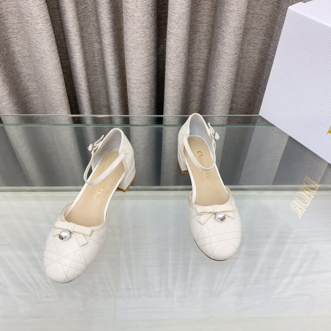 PEARL MARY JANE PUMP IN WHITE LAMBSKIN 30 MM