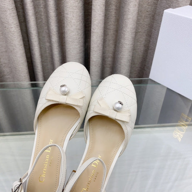 PEARL MARY JANE PUMP IN WHITE LAMBSKIN 30 MM