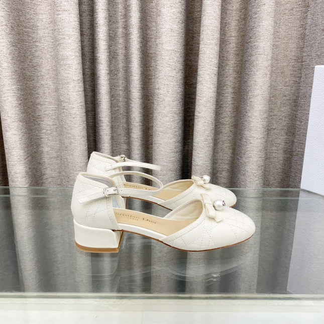 PEARL MARY JANE PUMP IN WHITE LAMBSKIN 30 MM
