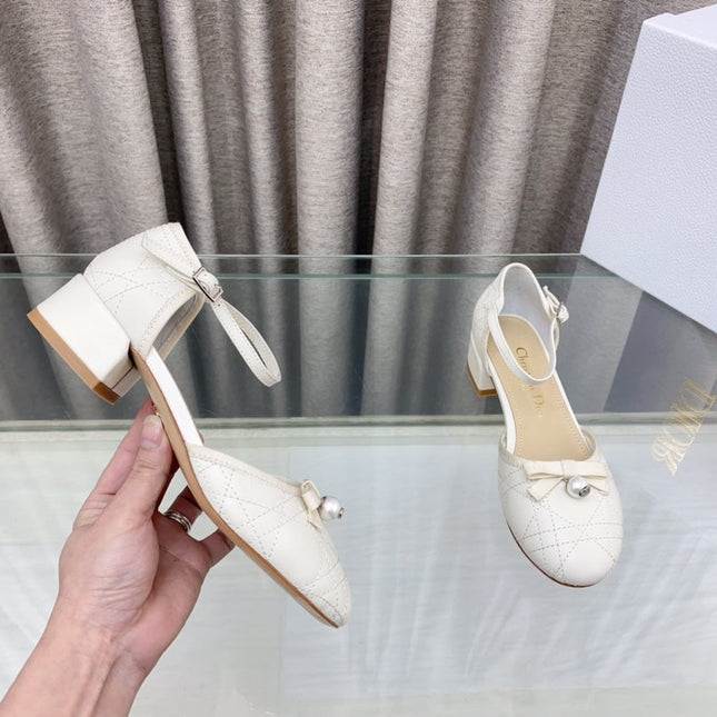 PEARL MARY JANE PUMP IN WHITE LAMBSKIN 30 MM