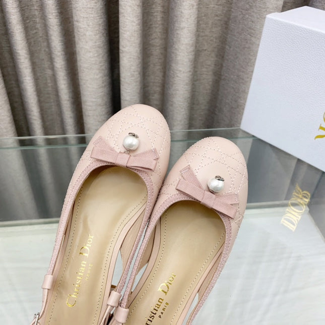 PEARL MARY JANE SLINGBACKS IN LIGHT PINK LAMBSKIN 30 MM