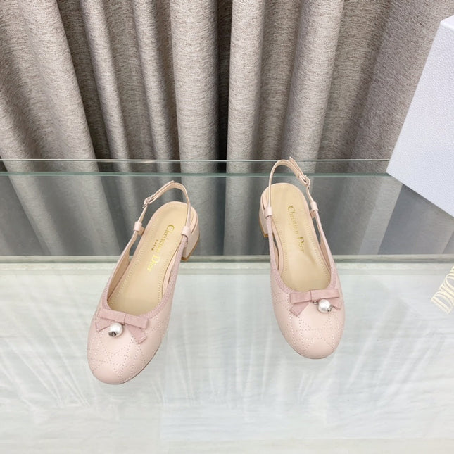 PEARL MARY JANE SLINGBACKS IN LIGHT PINK LAMBSKIN 30 MM