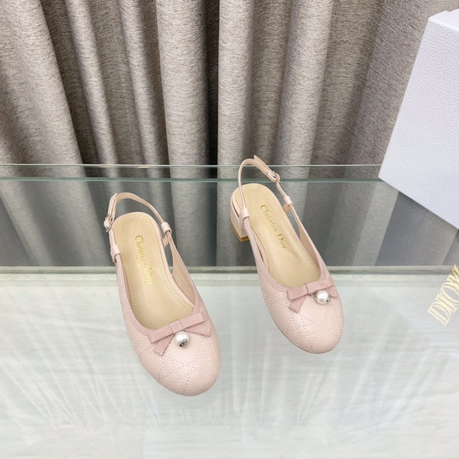 PEARL MARY JANE SLINGBACKS IN LIGHT PINK LAMBSKIN 30 MM