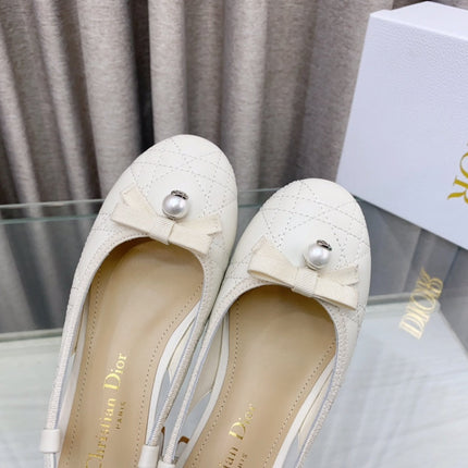 PEARL MARY JANE SLINGBACKS IN WHITE LAMBSKIN 30 MM
