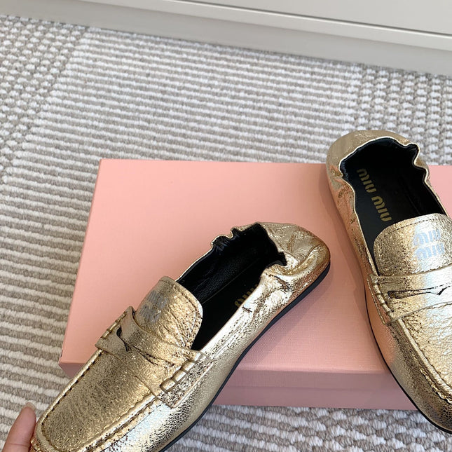 NAPPA LOAFERS IN GOLD METALLIC LAMBSKIN