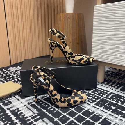 CRYSLEOPARD SLINGBACK HEEL IN PONY HAIR
