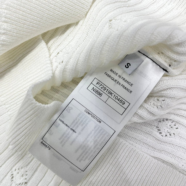 CC White Knitted Fabric Vest