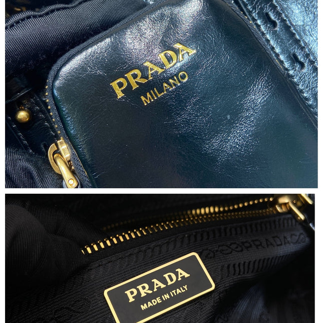 LARGE RECTANGULAR BAG 30 IN BLACK OIL WAX LAMBSKIN GOLD HARDWARE