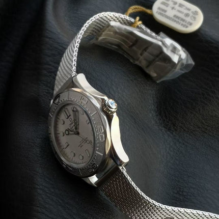 SEAMASTER DIVER 300M SILVER CASE WITH BRUSHED MESH BRACELET WITH CLASP