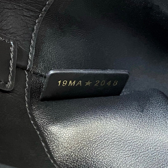 MINI TOUJOURS BUCKET BAG 18 IN BLACK CANNAGE CALFSKIN