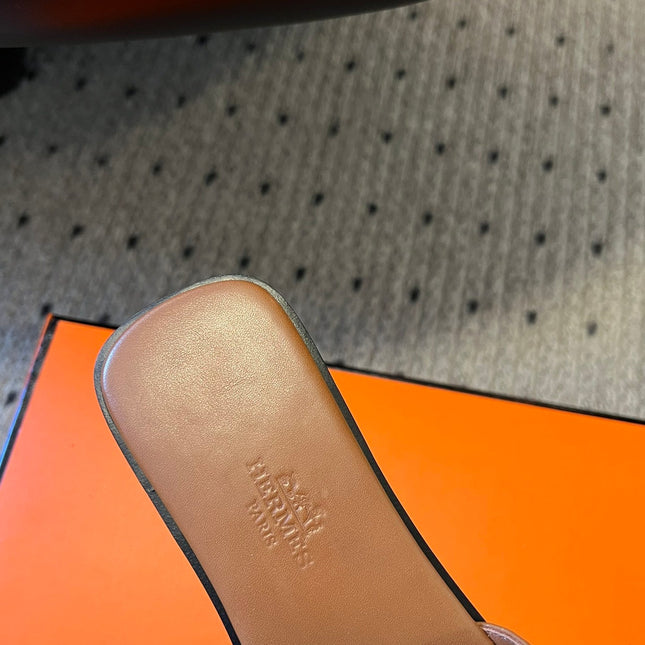 GIULIA FLAT SANDAL IN BRONZE BROWN CALFSKIN