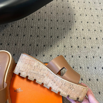 EZE SANDAL 85 MM IN BRONZE BROWN CALFSKIN