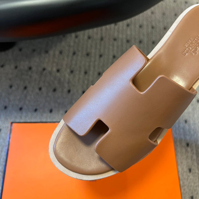 EZE SANDAL 85 MM IN BRONZE BROWN CALFSKIN