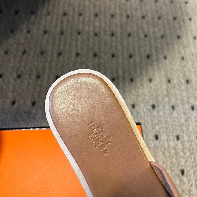 EZE SANDAL 85 MM IN BRONZE BROWN CALFSKIN