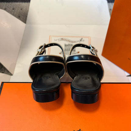 KLEO SLINGBACK IN BLACK CALFSKIN