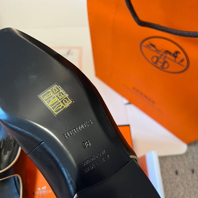 KLEO SLINGBACK IN BLACK CALFSKIN