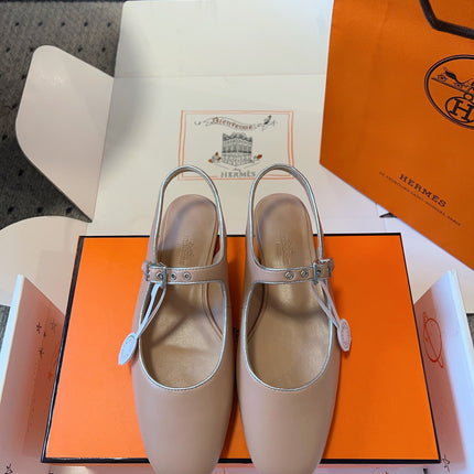 KLEO SLINGBACK IN CREPE PINK CALFSKIN