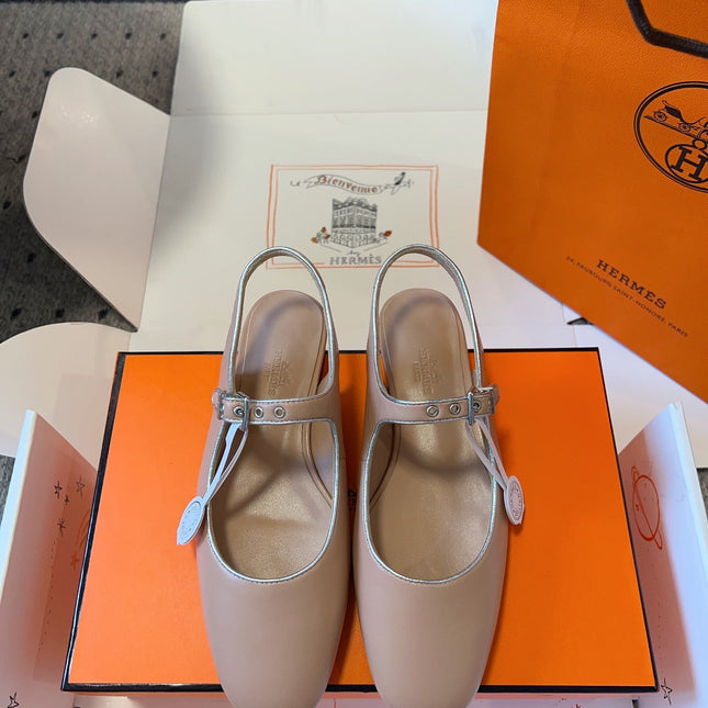 KLEO SLINGBACK IN CREPE PINK CALFSKIN