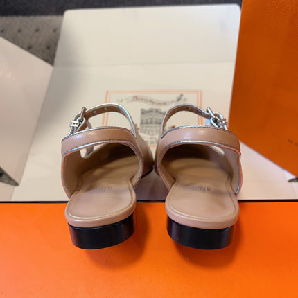 KLEO SLINGBACK IN CREPE PINK CALFSKIN