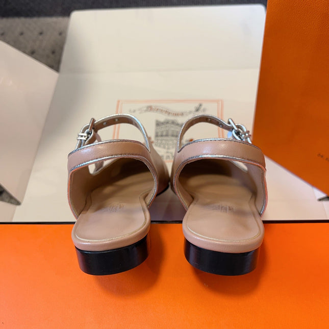 KLEO SLINGBACK IN CREPE PINK CALFSKIN