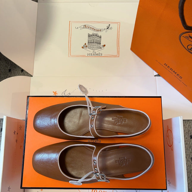 KLEO SLINGBACK IN BRONZE BROWN CALFSKIN