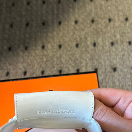 ILOT 55 MM SANDAL IN WHITE CALFSKIN