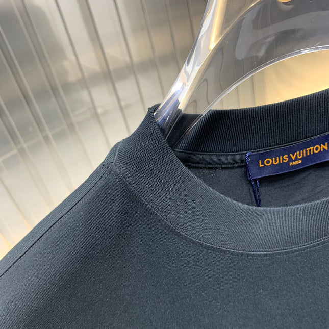 LV T-SHIRT IN BLACK COTTON 239496