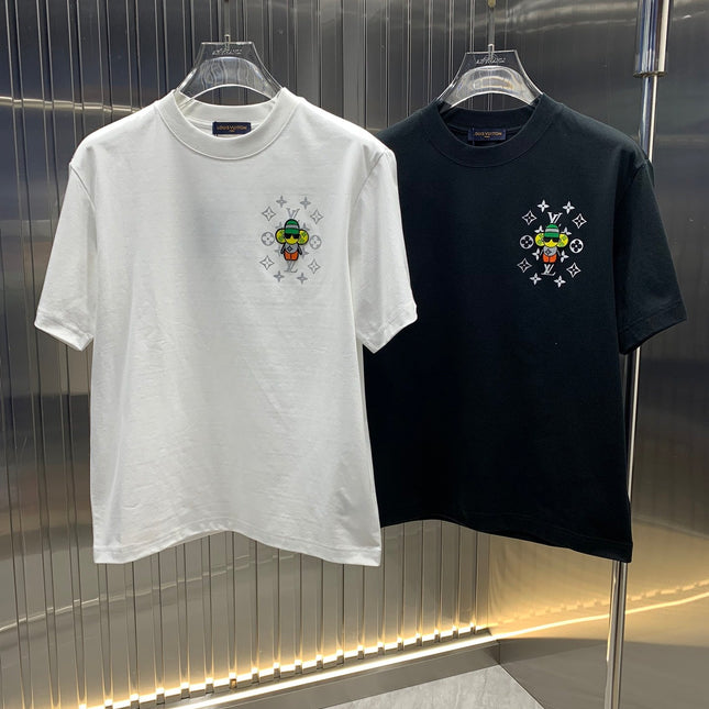 LV T-SHIRT IN BLACK COTTON 239496