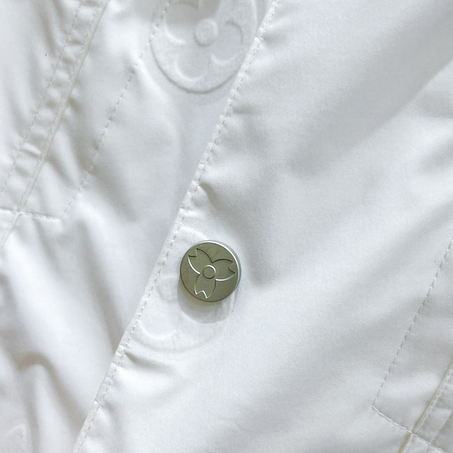 LV LAPEL JACKET WHITE EMBOSSED MONOGRAM 238807