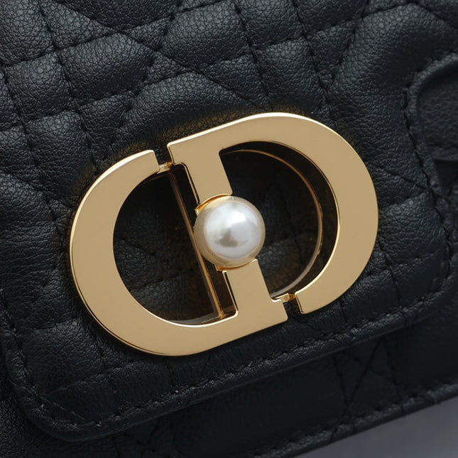 JOLIE TOP HANDLE BAG 19 IN BLACK CANNAGE CALFSKIN