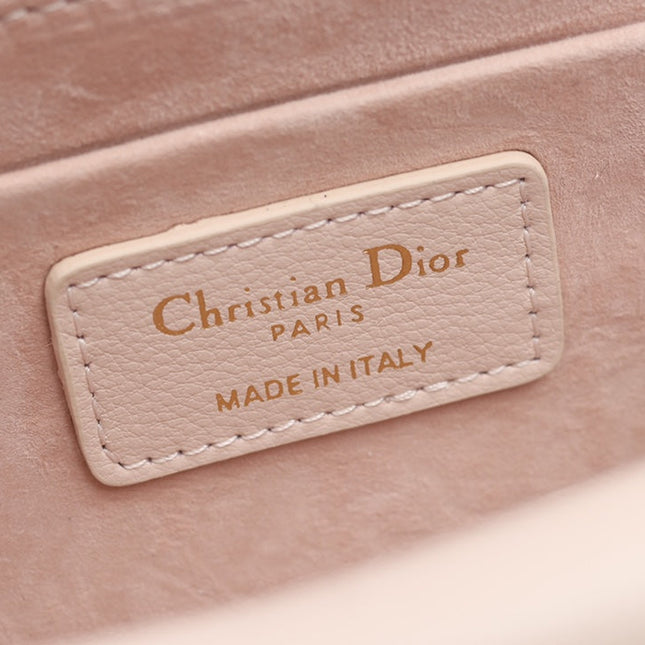 JOLIE TOP HANDLE BAG 19 IN PALE PINK CANNAGE CALFSKIN