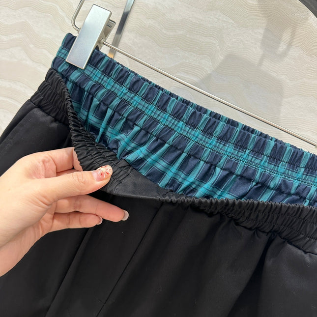 Loewe Wide-leg Straight Pants Black Cotton