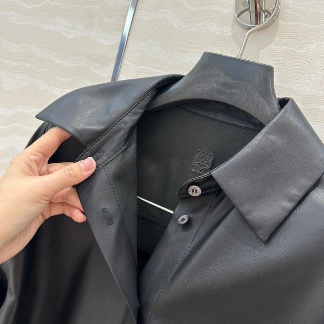 Loewe Shirt Jacket Black Lambskin