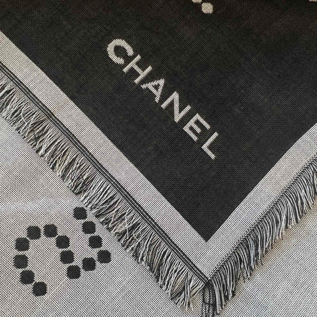 CHANEL 25S SCARF 140 IN WOOL SILK 700811