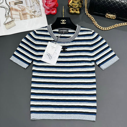 Chanel 25 T- Shirt Multicolor Wool with Tencel 229625