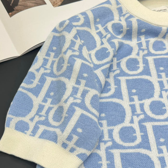 Dior 25 T-Shirt Light Blue Wool 232731