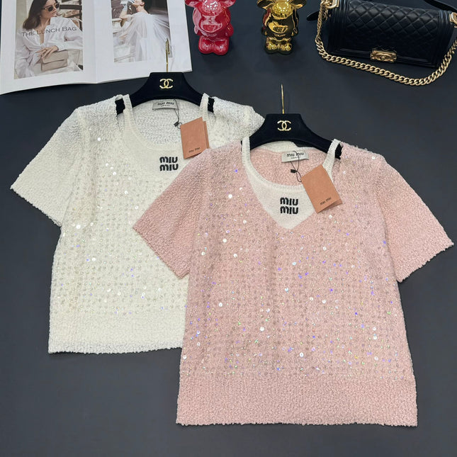 Miu 25 V- Neck Shirt Wool 232747