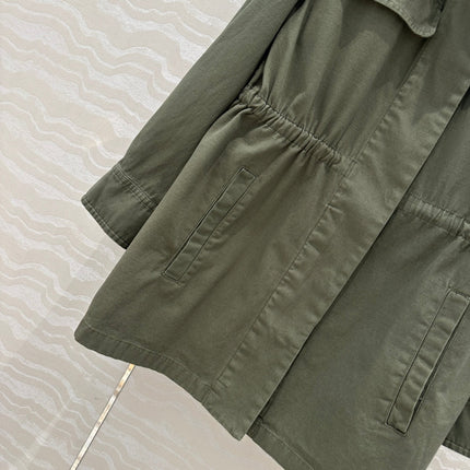 PRADA MOSS GREEN LONG COAT