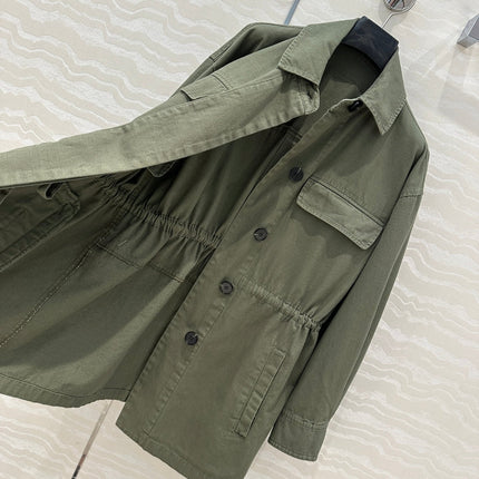 PRADA MOSS GREEN LONG COAT