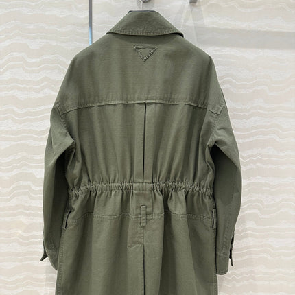 PRADA MOSS GREEN LONG COAT