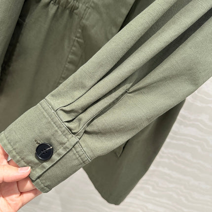 PRADA MOSS GREEN LONG COAT