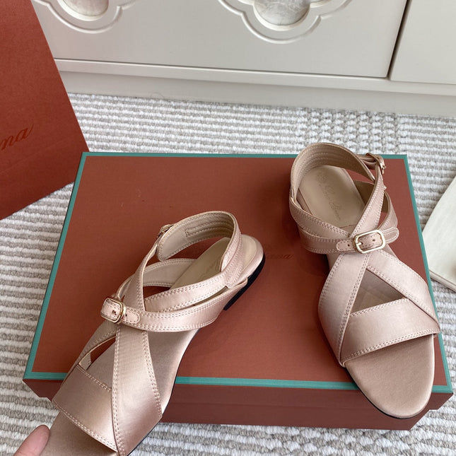 SANDALS IN LIGHT PINK SATIN