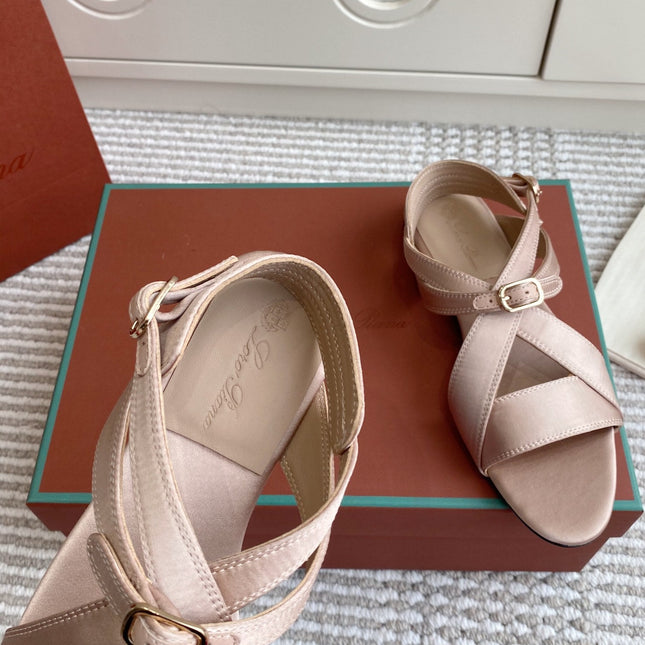 SANDALS IN LIGHT PINK SATIN
