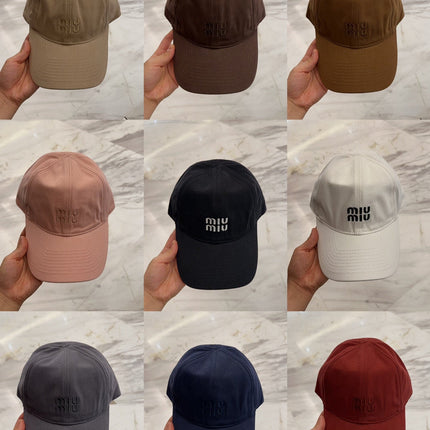MM BASEBALL CAP IN NAVY BLUE FABRIC EMBROIDERED LOGO STYLE 1