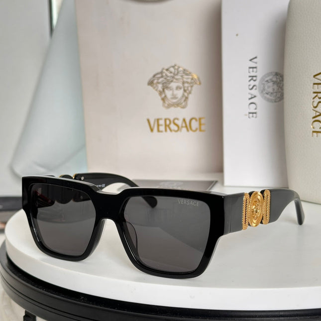 EMBOSSED LOGO MEDUSA BIGGIE SQUARE FRAME SUNGLASSES VE4483D IN ACETATE