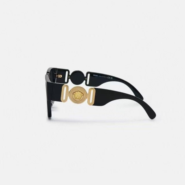 EMBOSSED LOGO MEDUSA BIGGIE SQUARE FRAME SUNGLASSES VE4483D IN ACETATE