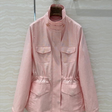 LP CLASSIC STAND-COLLAR LINEN JACKET 265162
