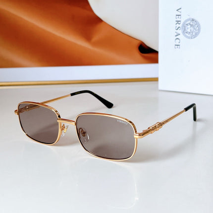 DAMIER PLAQUE RECTANGULAR FRAME SUNGLASSES MOD X15S IN METAL