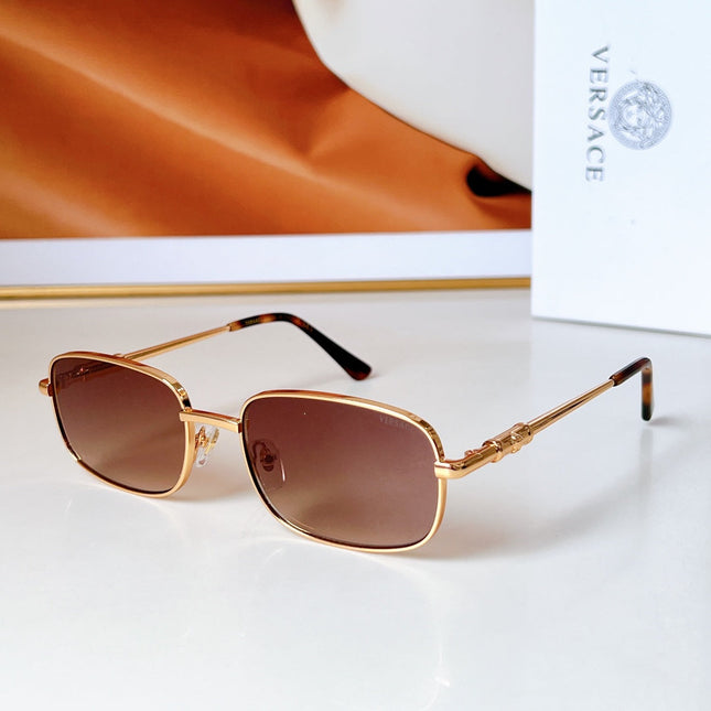 DAMIER PLAQUE RECTANGULAR FRAME SUNGLASSES MOD X15S IN METAL