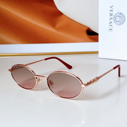 DAMIER PLAQUE OVAL FRAME SUNGLASSES MOD X13  IN METAL